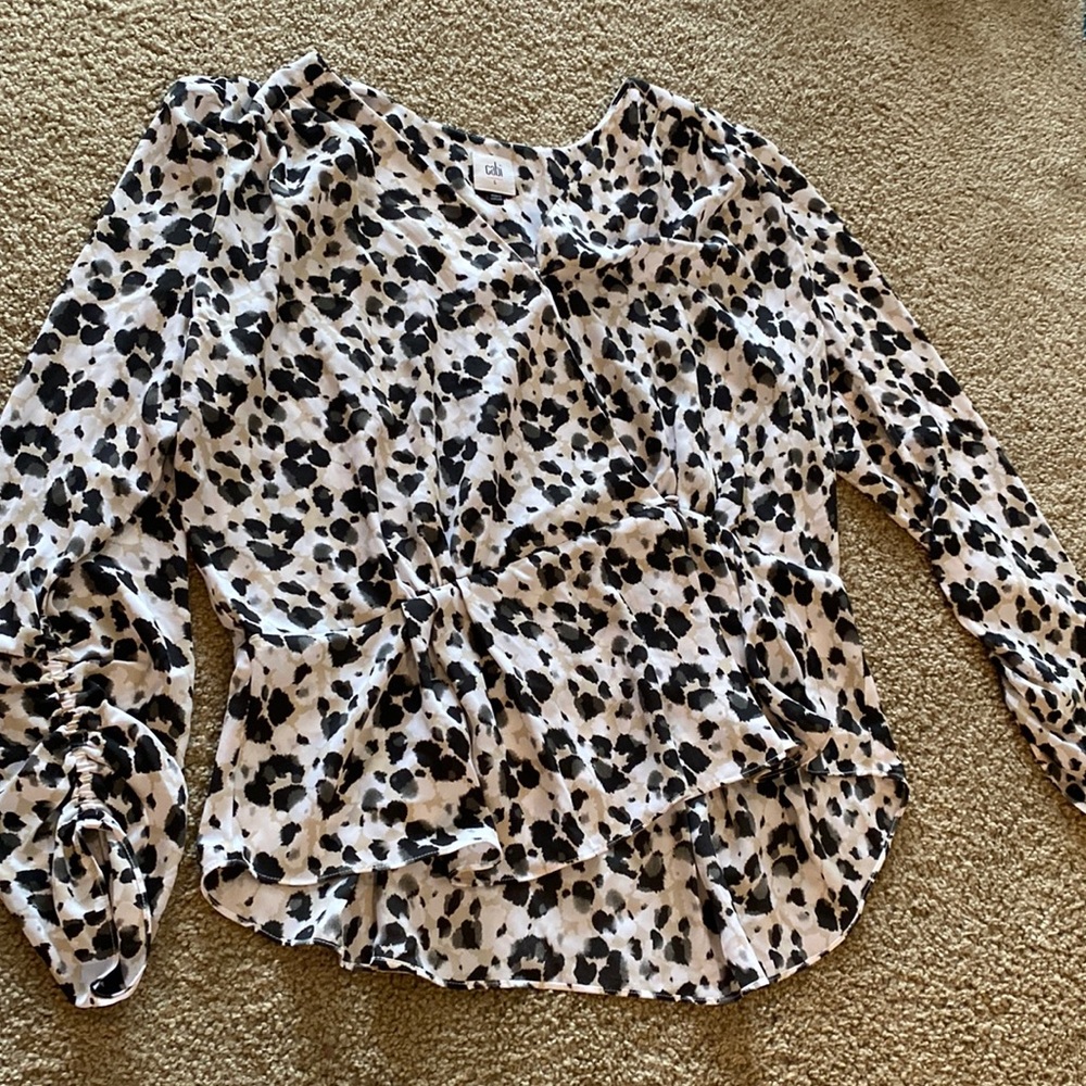 Animal print peplum top